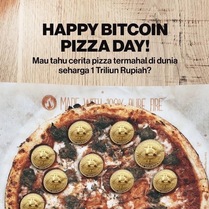 Gambar Bitcoin Pizza Day dan Kisah Pizza Seharga Triliyunan Rupiah