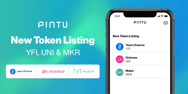 Gambar Aplikasi Pintu Listing Token Baru; YFI, UNI dan MKR