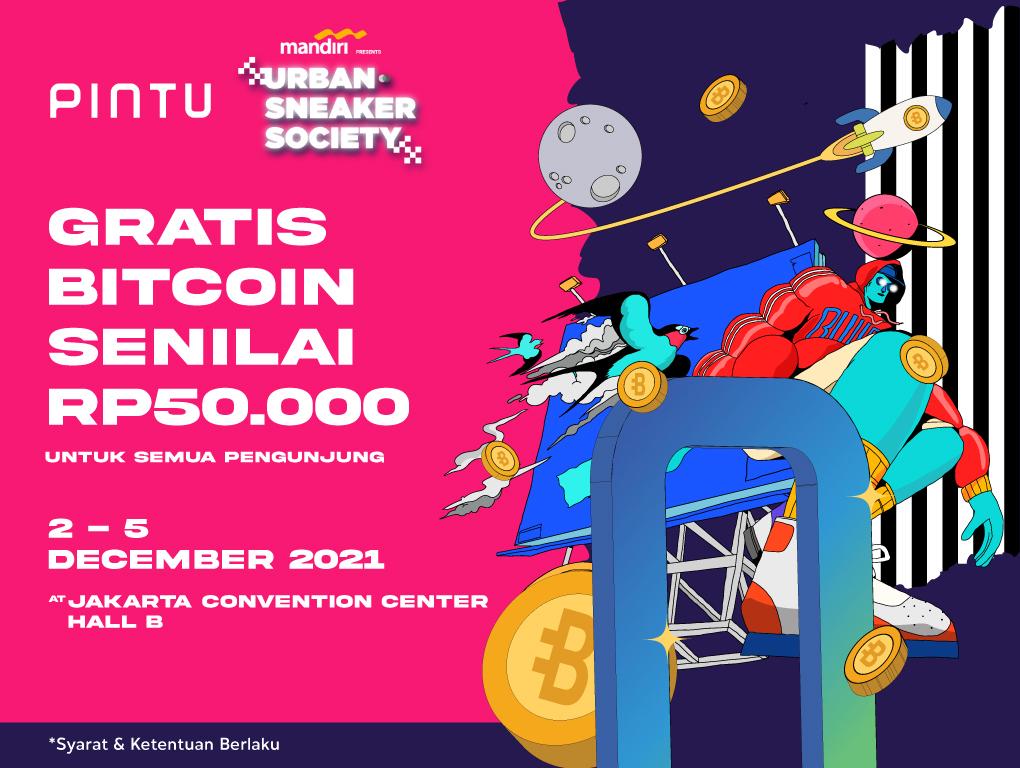 Gambar USS x Pintu: Dapatkan Bitcoin Gratis Rp50.000 + Cashback Bitcoin s/d Rp1 Juta!