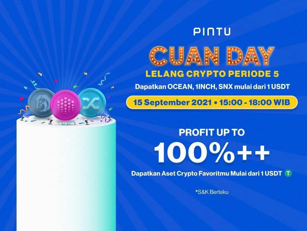 Gambar Cuan Day, Lelang Crypto #5: OCEAN, 1INCH, SNX