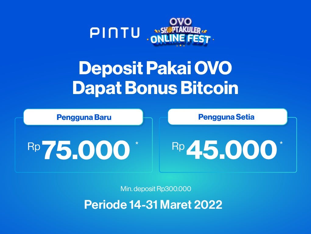 Gambar Promo Pintu x OVO: Gratis Bitcoin hingga Rp75.000