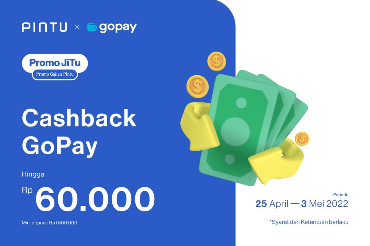 Gambar Promo GoPay x Pintu April 2022: Cashback GoPay Hingga Rp60.000