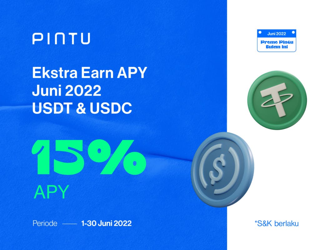 Gambar Nabung Crypto USDT/C Kamu di Pintu Earn & Dapatkan 15% APY