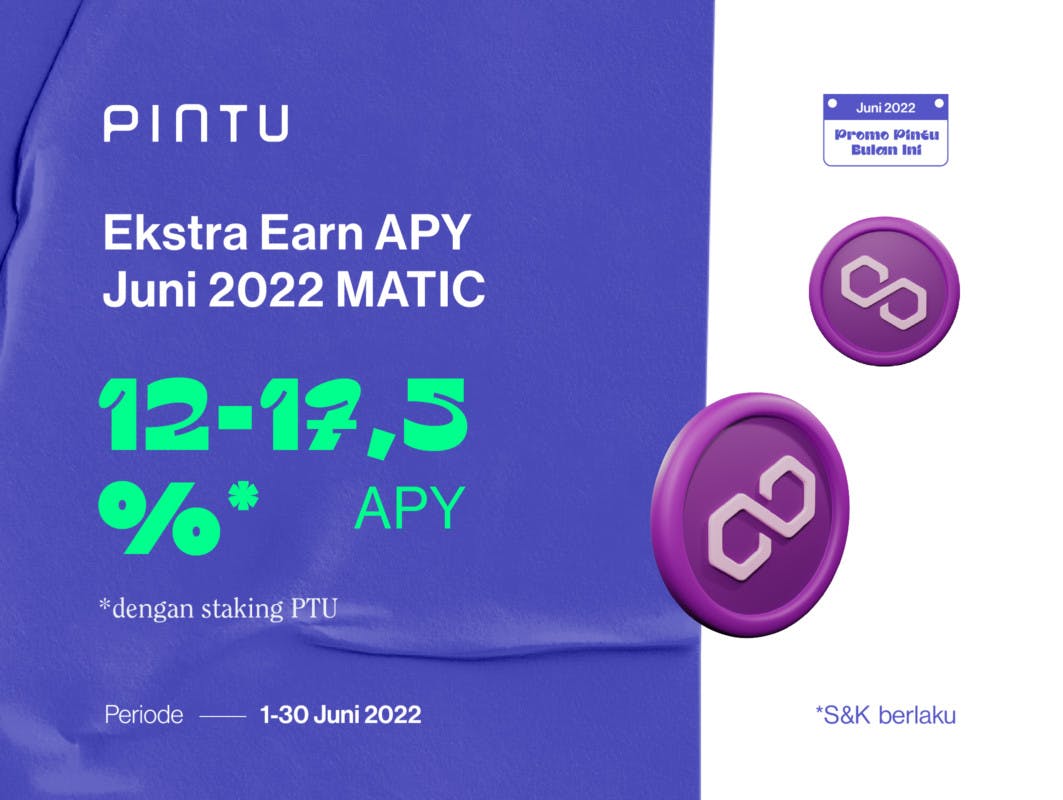 Gambar Nabung Crypto Polygon (MATIC) di Pintu Earn & Dapatkan Hingga 17,5% APY