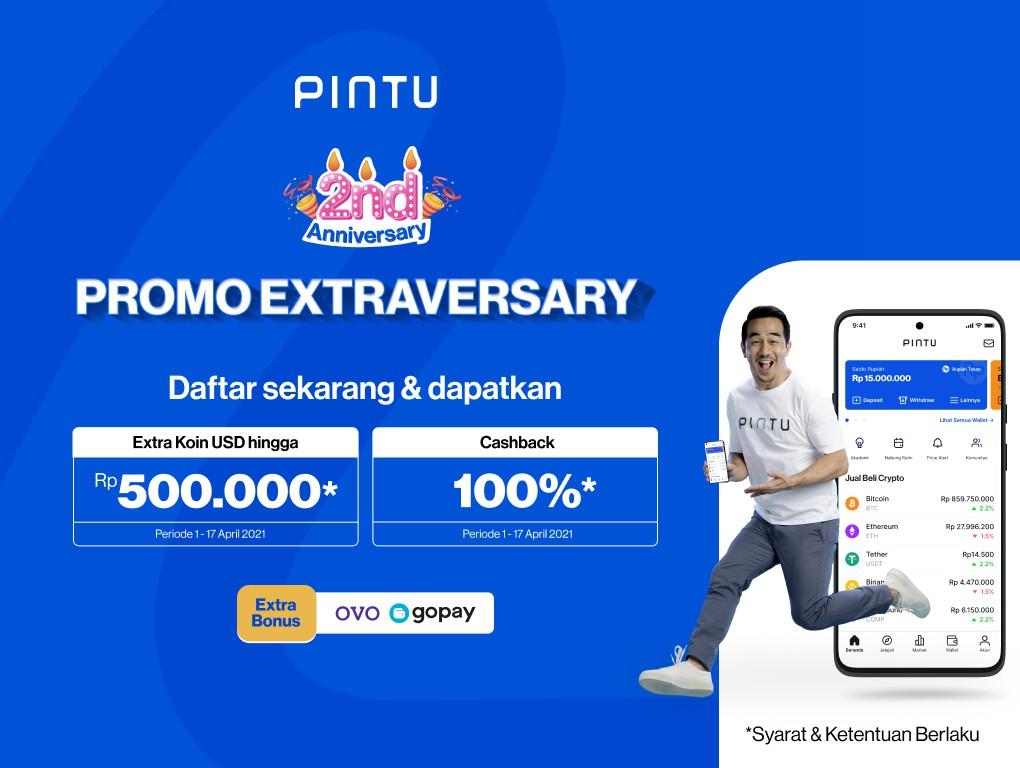 Gambar Daftar Pintu Sekarang, Bonus USDT Hingga Rp500,000 + Cashback USDT 100%