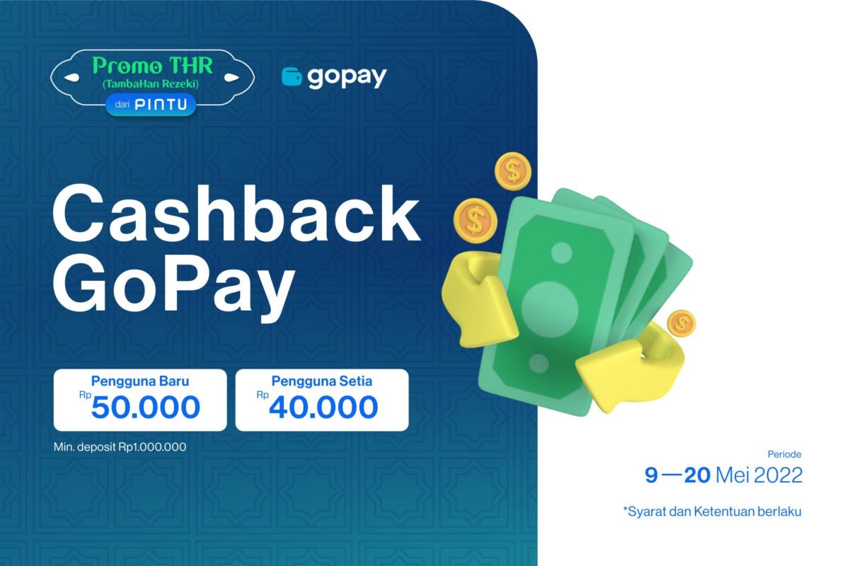 Gambar Promo GoPay x Pintu Mei 2022: Cashback GoPay hingga Rp50.000