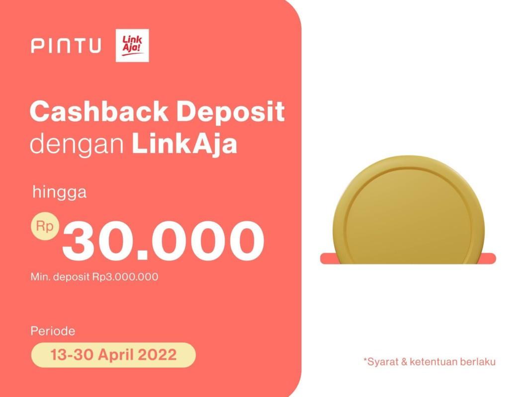 Gambar Cashback Biaya Admin Rp30.000 dengan Deposit di Pintu Menggunakan LinkAja