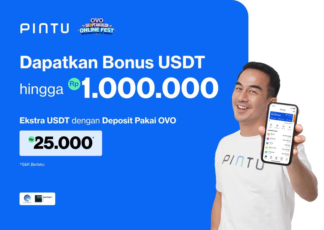 Gambar Daftar Pintu Sekarang, Bonus USDT Hingga Rp1 Juta!