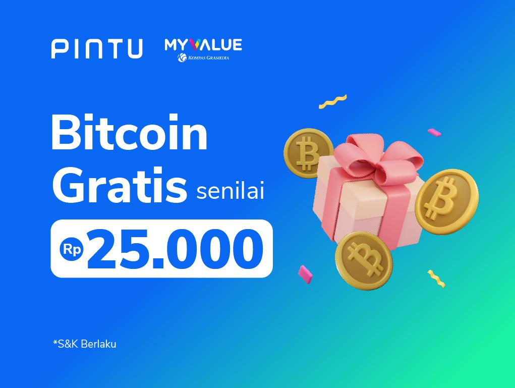 Gambar Promo Pintu x MyValue 2022: Gratis Bitcoin Rp25.000