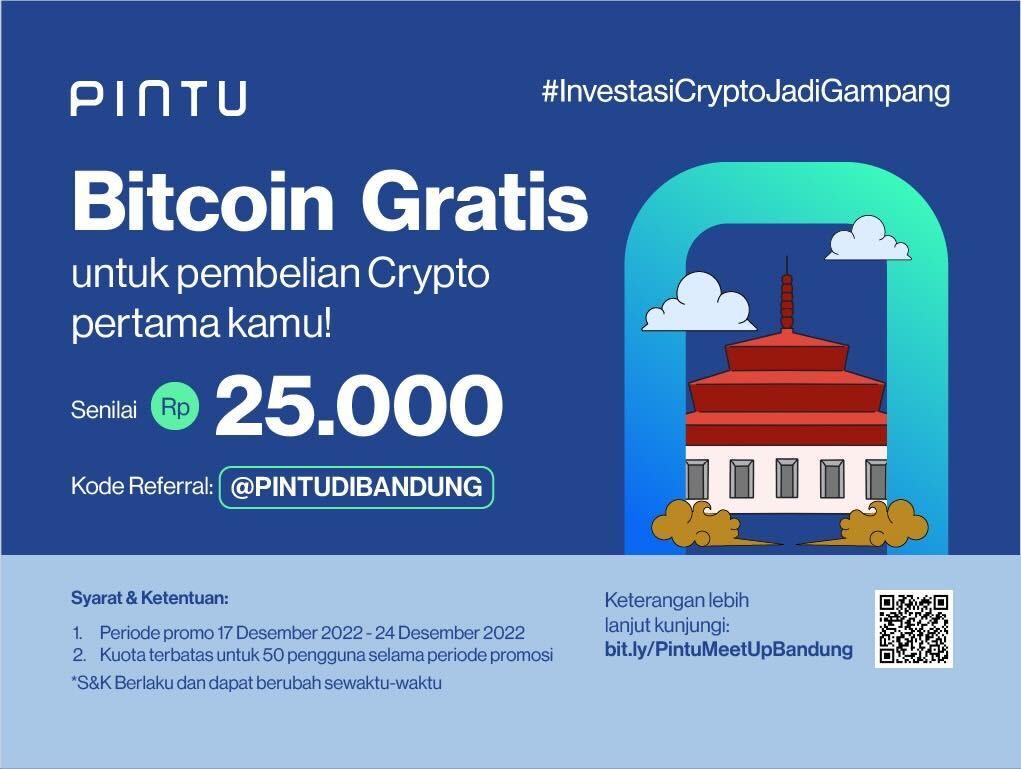 Gambar Crypto Community Meet Up Bandung: Dapatkan Gratis Bitcoin Rp25.000!