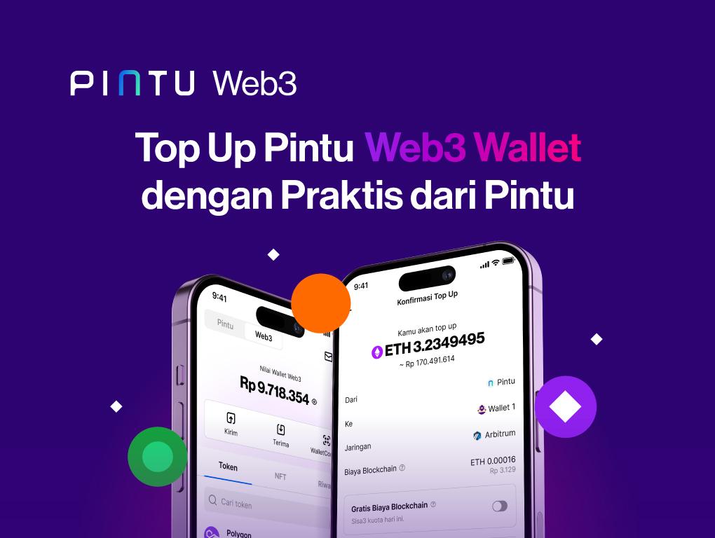 Gambar Fitur Baru Pintu Web3: Top Up Wallet Langsung dari Bursa Pintu!