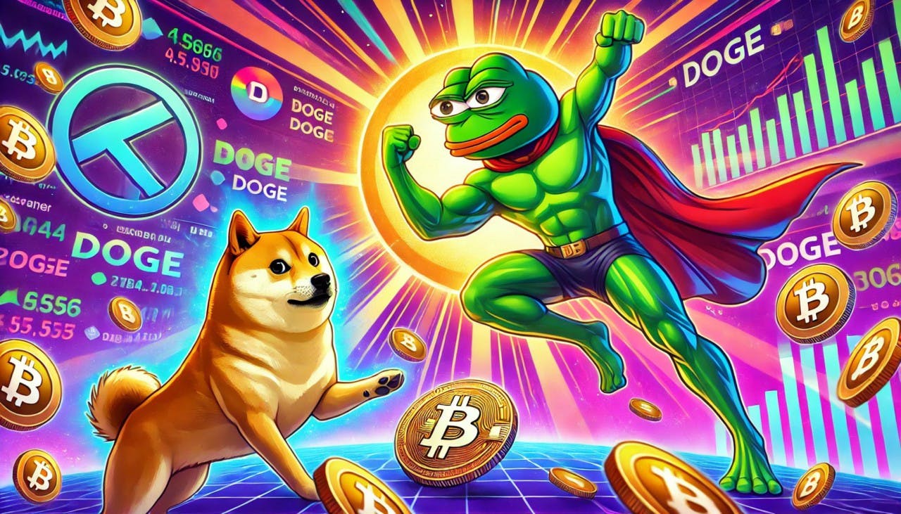 Gambar PEPE Siap Gulingkan DOGE Sebagai Top Meme Coin di 2024! Mpeppe Raih Momentum Kuat?