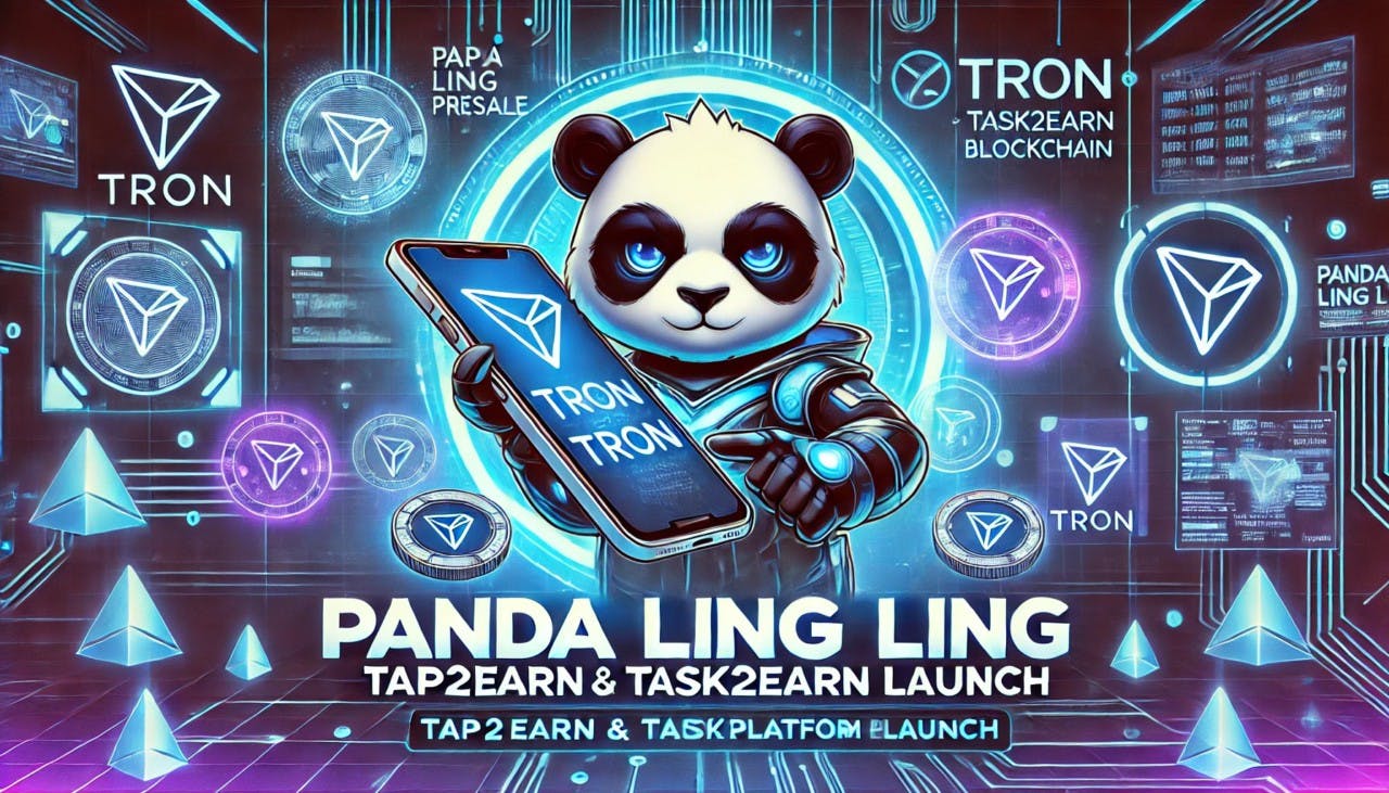 Gambar Panda Ling Ling Presale: Peluncuran Platform Tap2Earn dan Task2Earn Berbasis Tron!