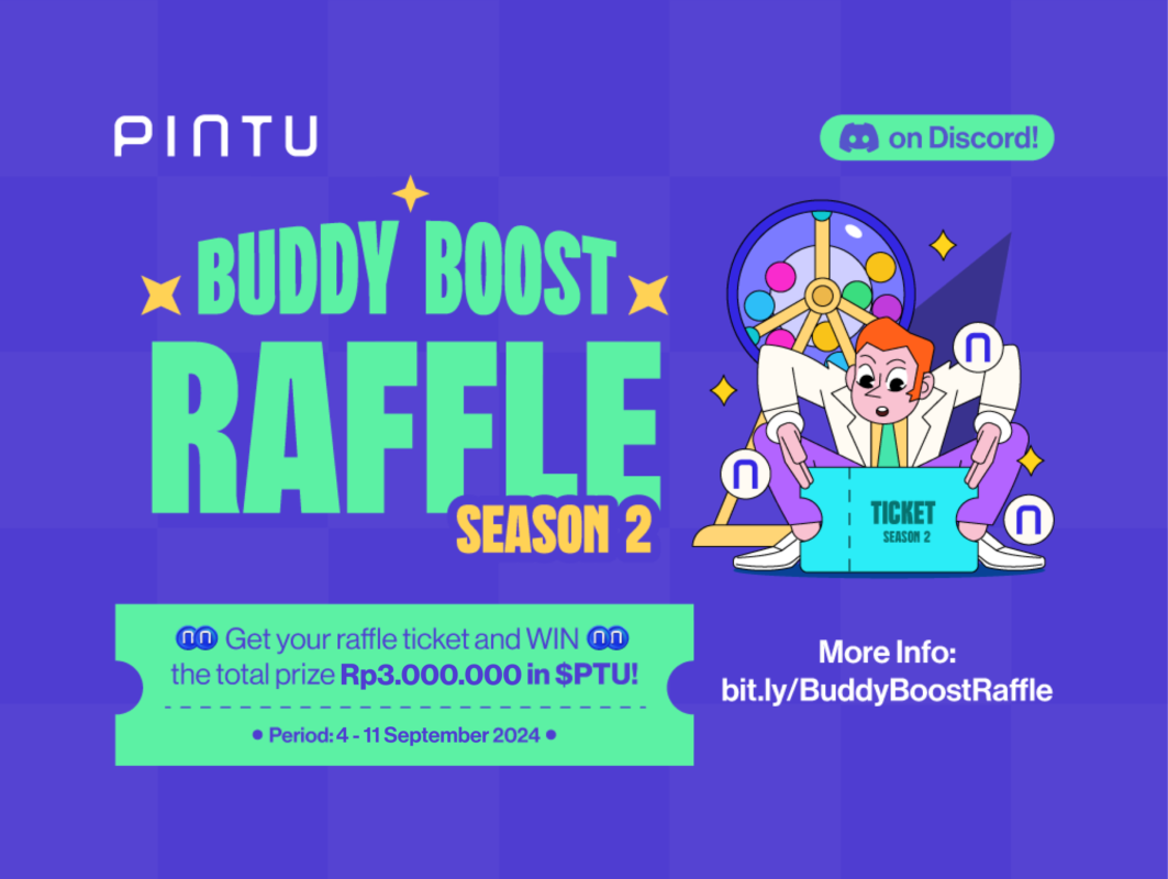 Gambar Buddy Boost Raffle Season 2 Telah Hadir, Dapatkan Total Hadiah Senilai Rp3 Juta dalam $PTU!